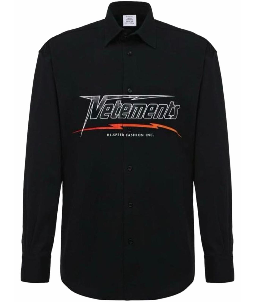 VETEMENTS Черная рубашка, фото 1