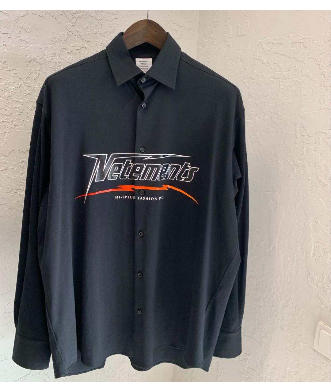 VETEMENTS Черная рубашка, фото 3