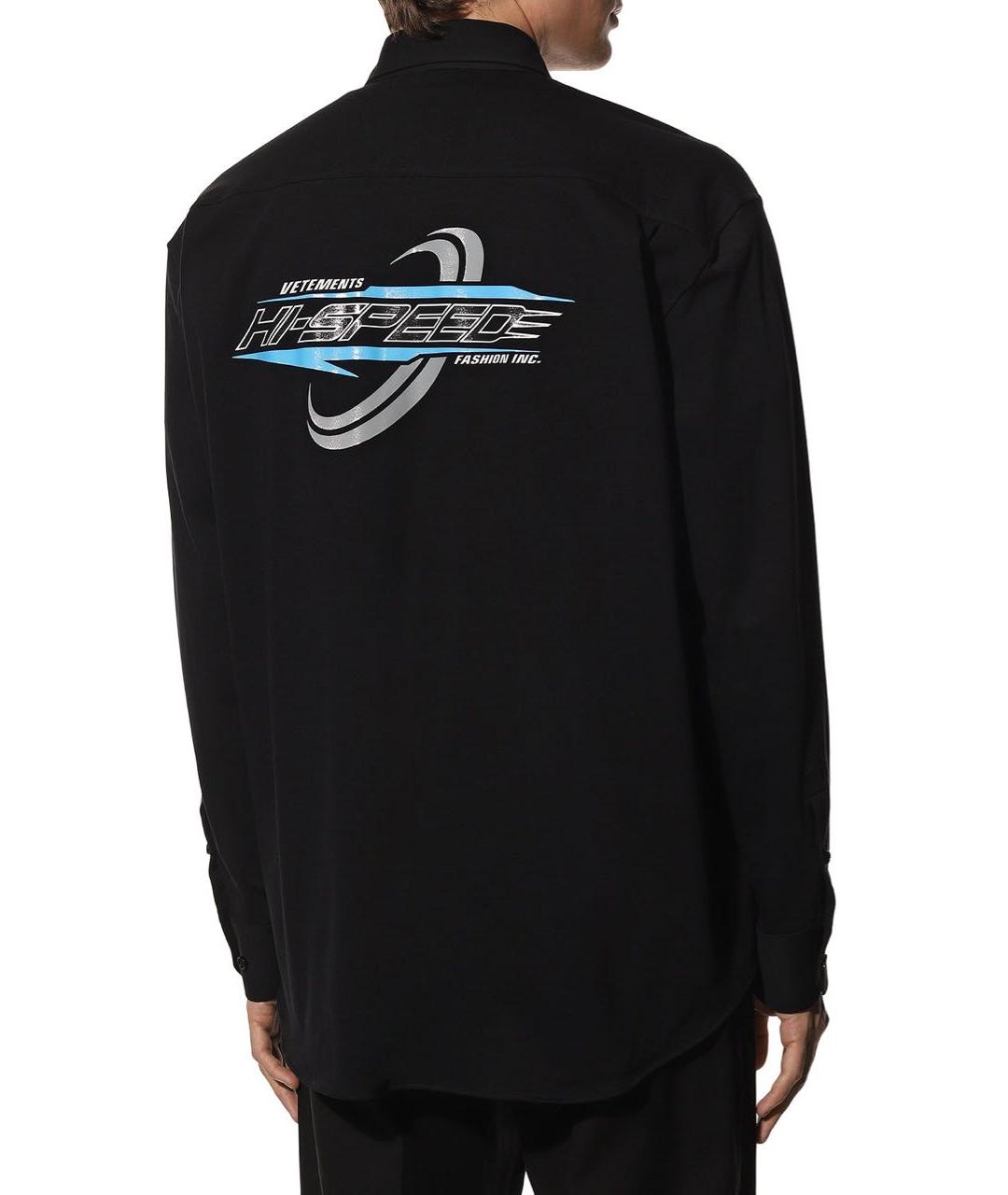 VETEMENTS Черная рубашка, фото 2
