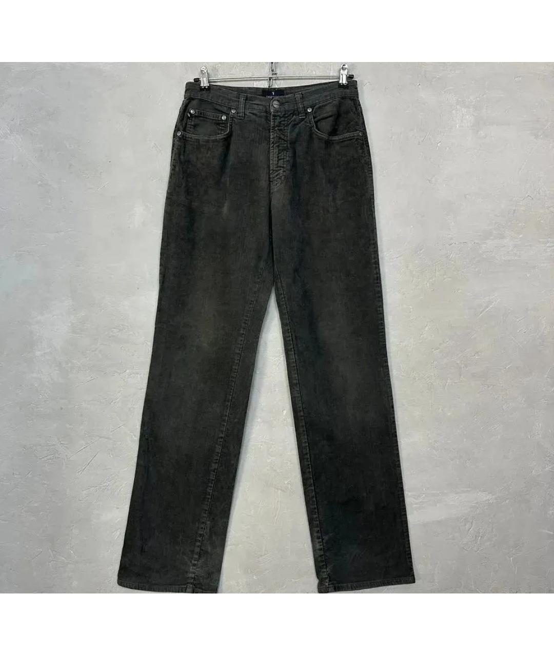 TRUSSARDI JEANS Антрацитовые хлопко-эластановые брюки чинос, фото 10