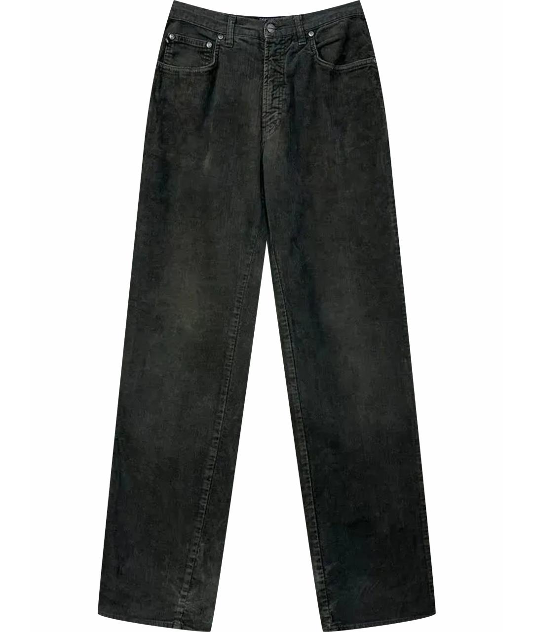 TRUSSARDI JEANS Антрацитовые хлопко-эластановые брюки чинос, фото 1