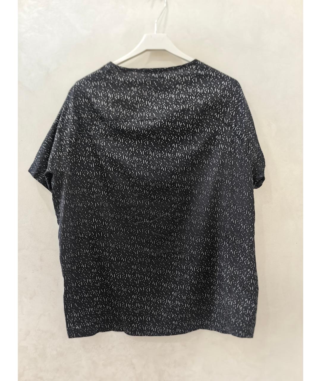 EMPORIO ARMANI Черная хлопковая футболка, фото 2