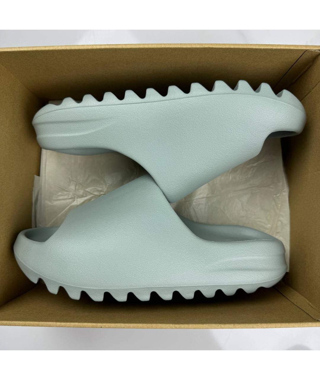 ADIDAS YEEZY Бирюзовые резиновые шлепанцы, фото 2