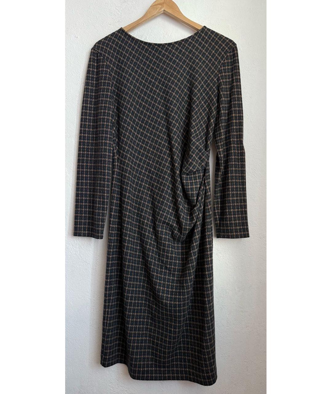 'S MAX MARA Коричневое вискозное повседневное платье, фото 9