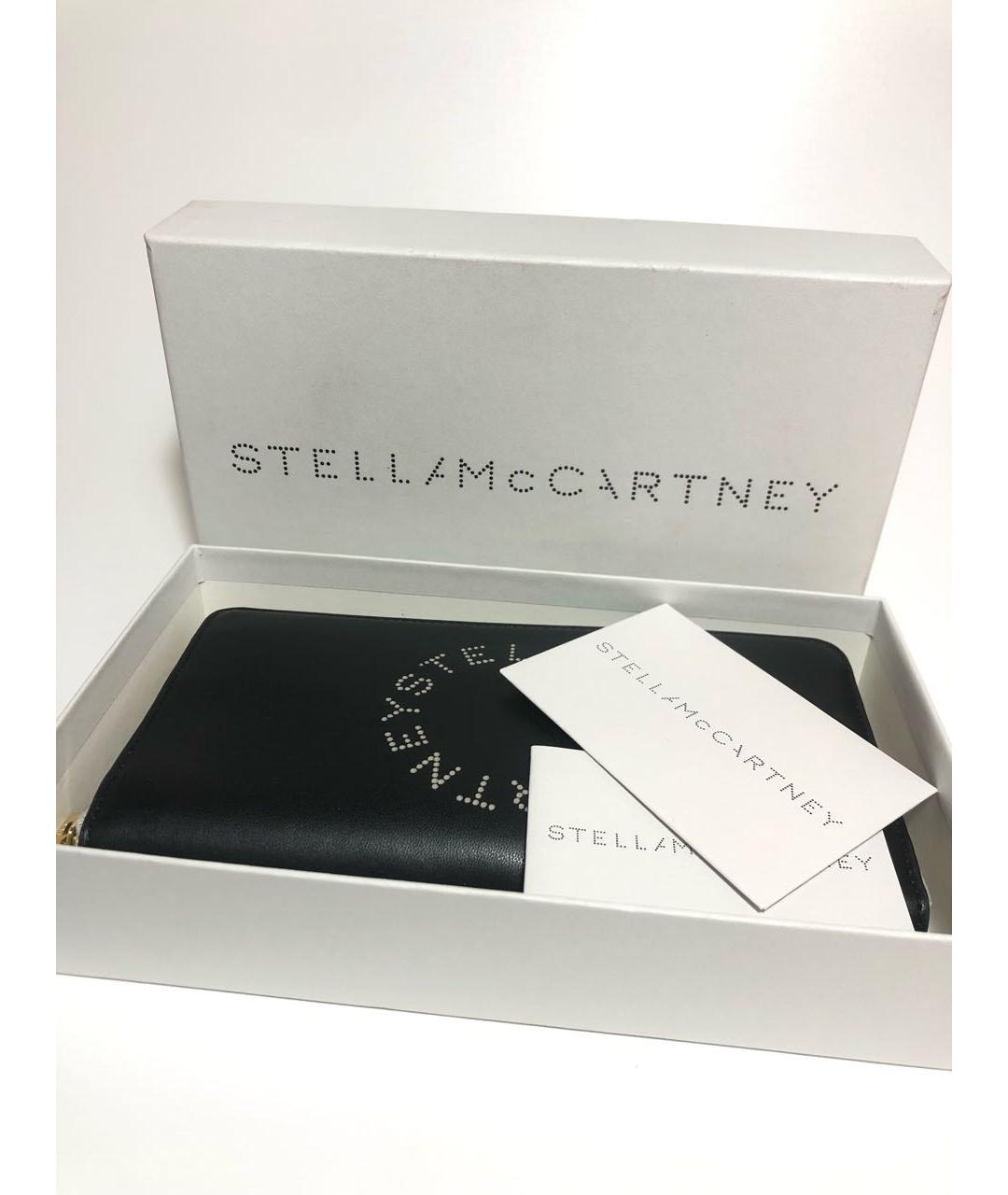 STELLA MCCARTNEY Черный кожаный кошелек, фото 5