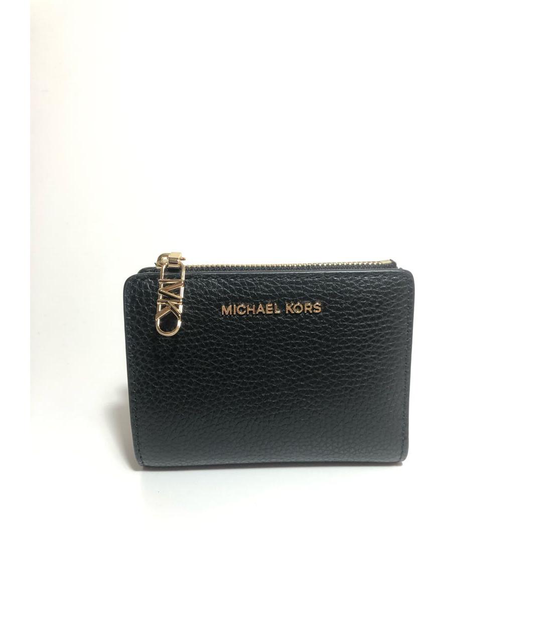 MICHAEL KORS Черный кожаный кошелек, фото 6