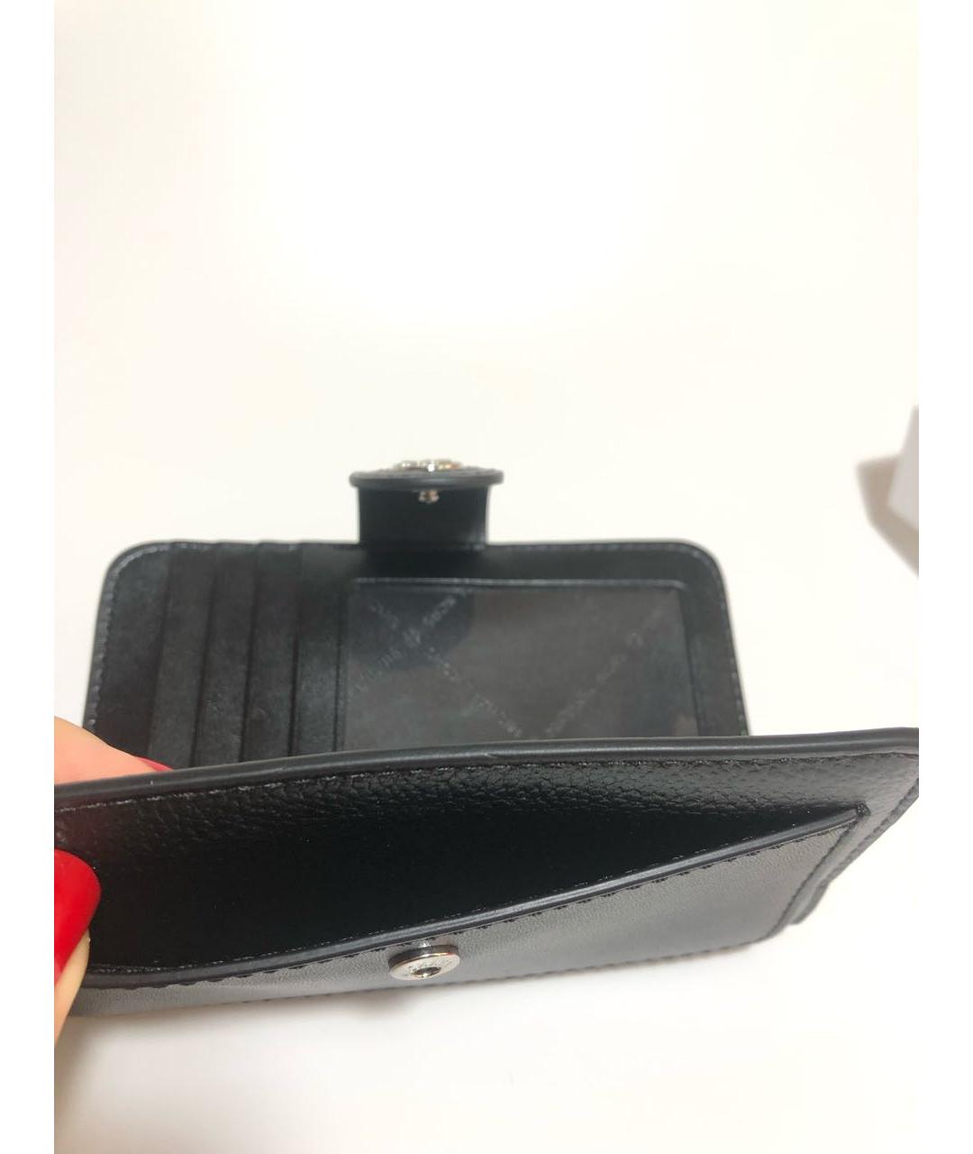 MICHAEL KORS Черный кожаный кошелек, фото 4