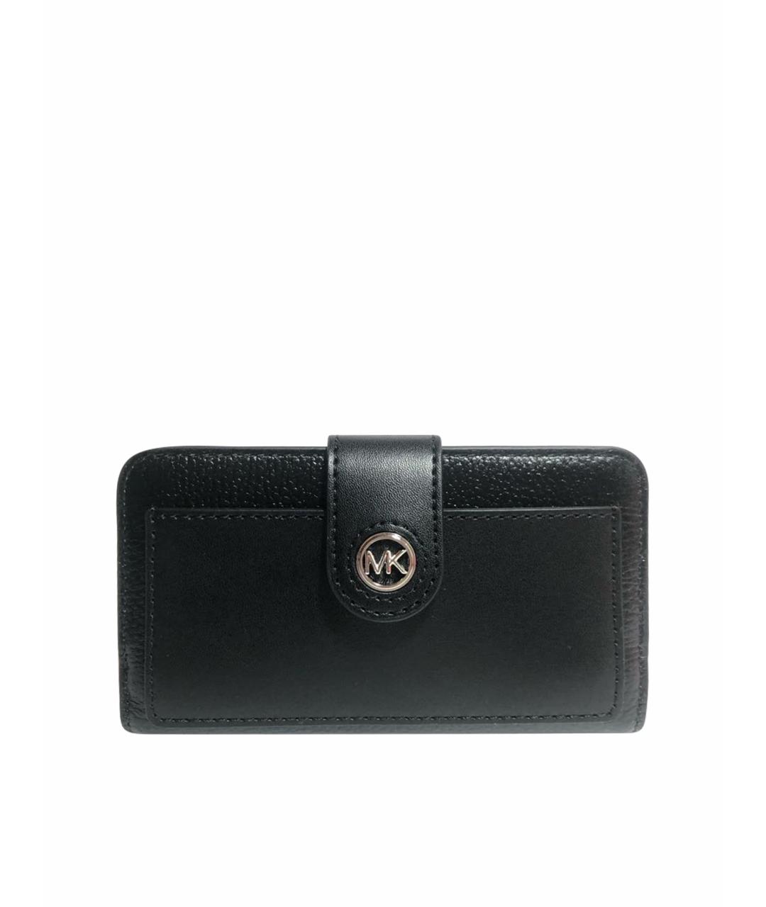 MICHAEL KORS Черный кожаный кошелек, фото 1