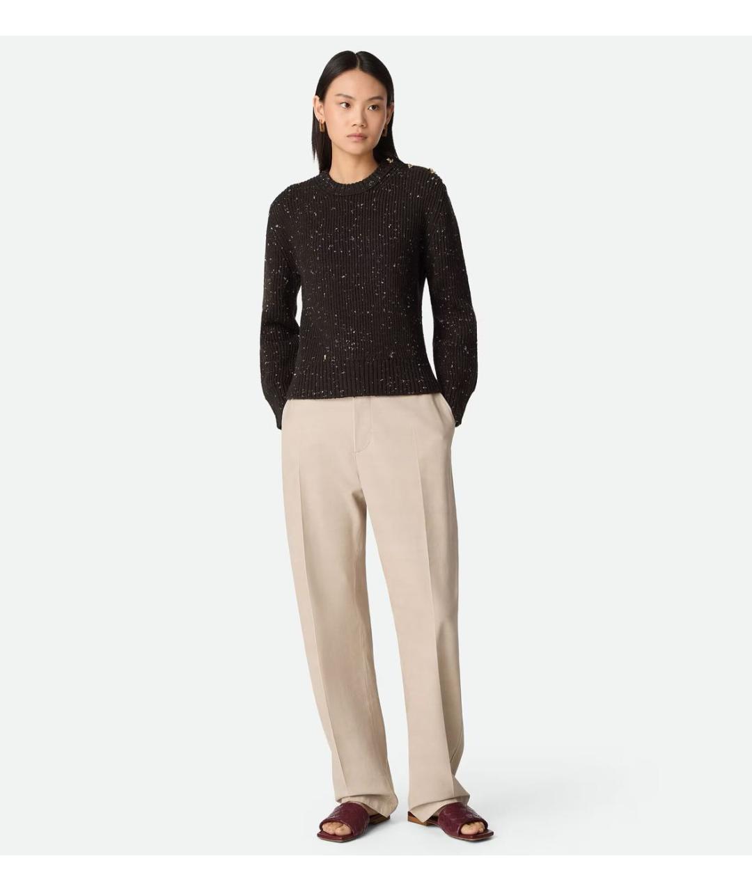 BOTTEGA VENETA Бордовые кожаные мюли, фото 4