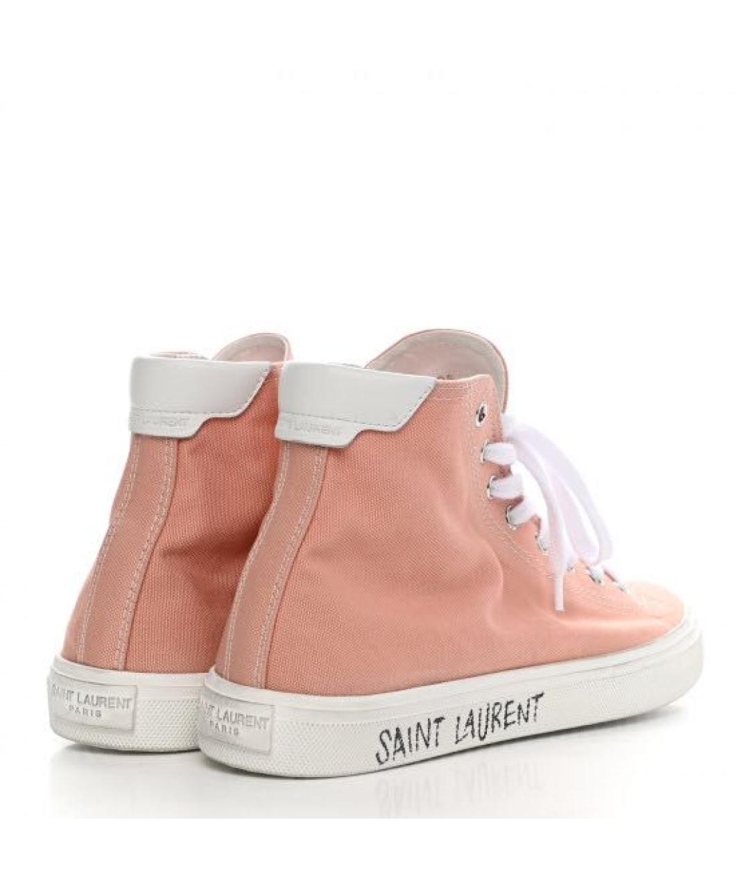 SAINT LAURENT Розовые кеды, фото 4
