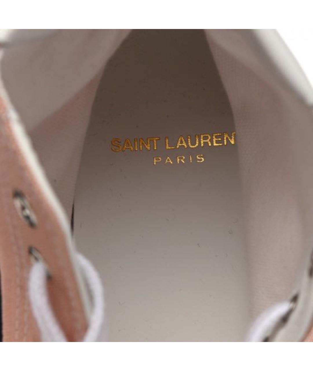SAINT LAURENT Розовые кеды, фото 6