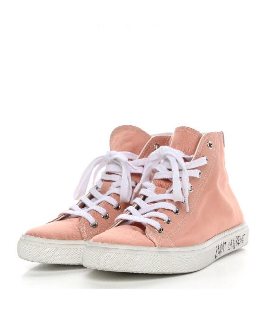 SAINT LAURENT Розовые кеды, фото 3