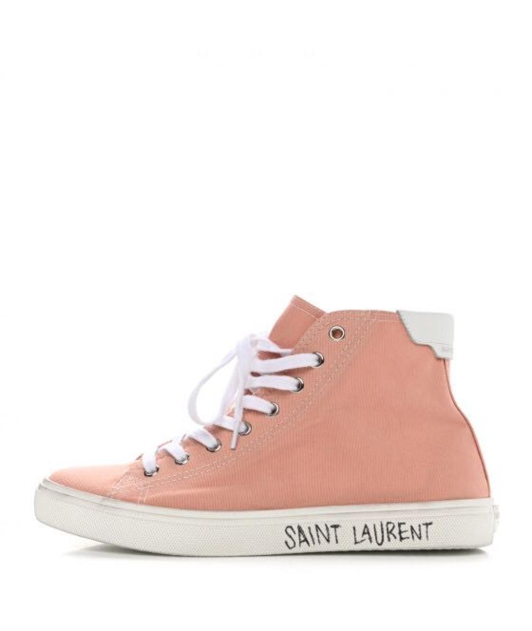 SAINT LAURENT Розовые кеды, фото 7