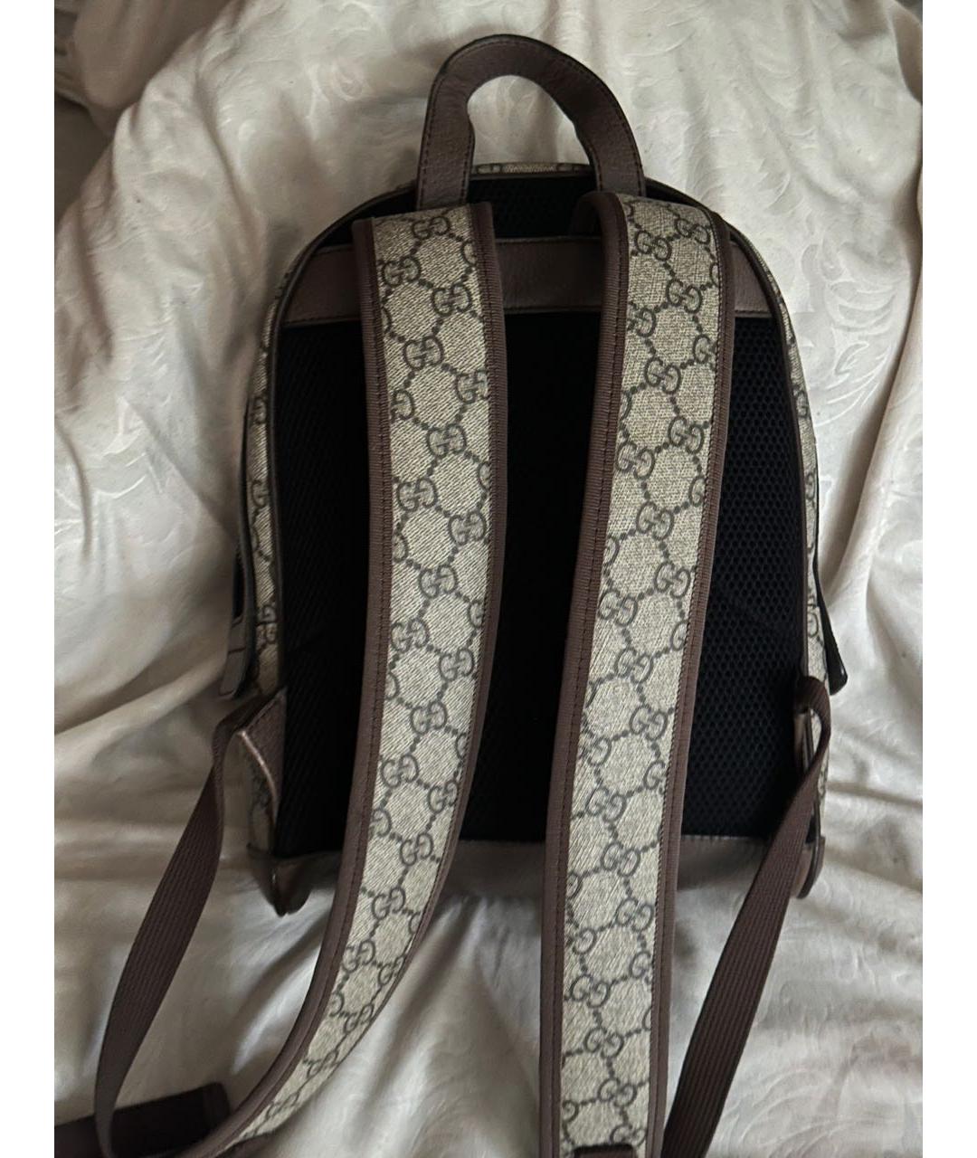 GUCCI Коричневый рюкзак из искусственной кожи, фото 3