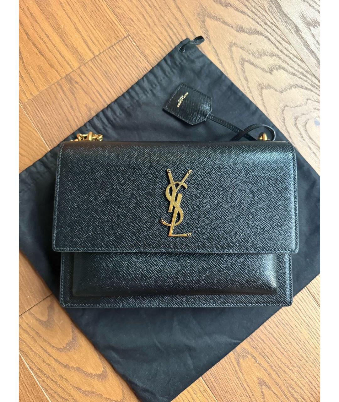 SAINT LAURENT Черная сумка через плечо, фото 4