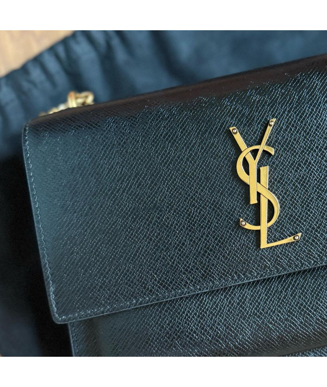 SAINT LAURENT Черная сумка через плечо, фото 3