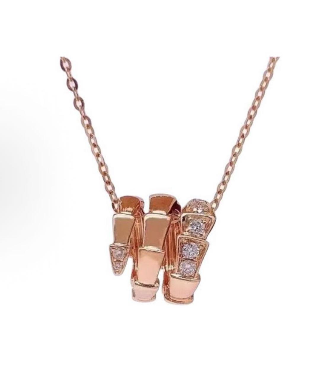 BVLGARI Золотая подвеска из розового золота, фото 5
