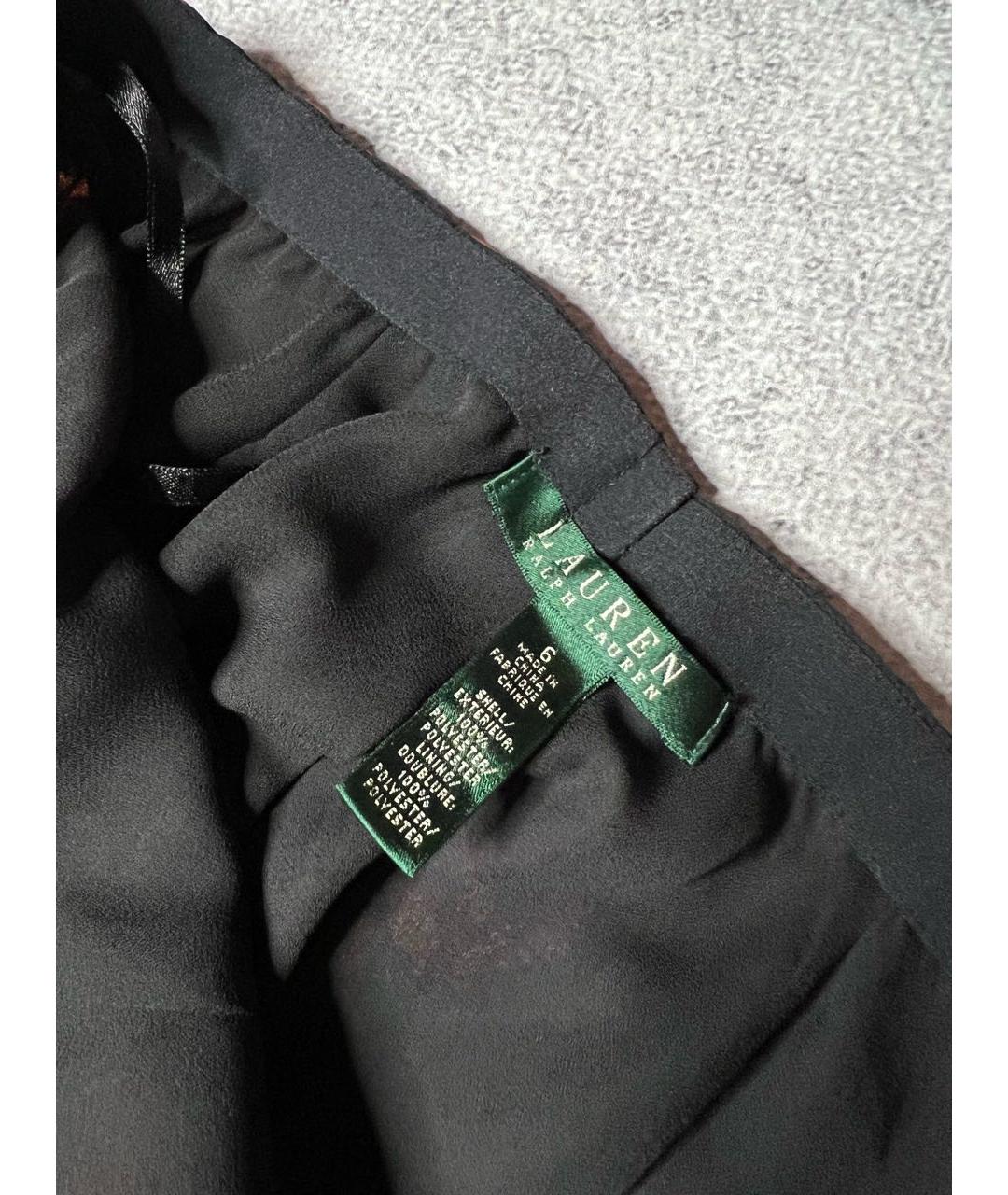 RALPH LAUREN Мульти полиэстеровые брюки широкие, фото 6