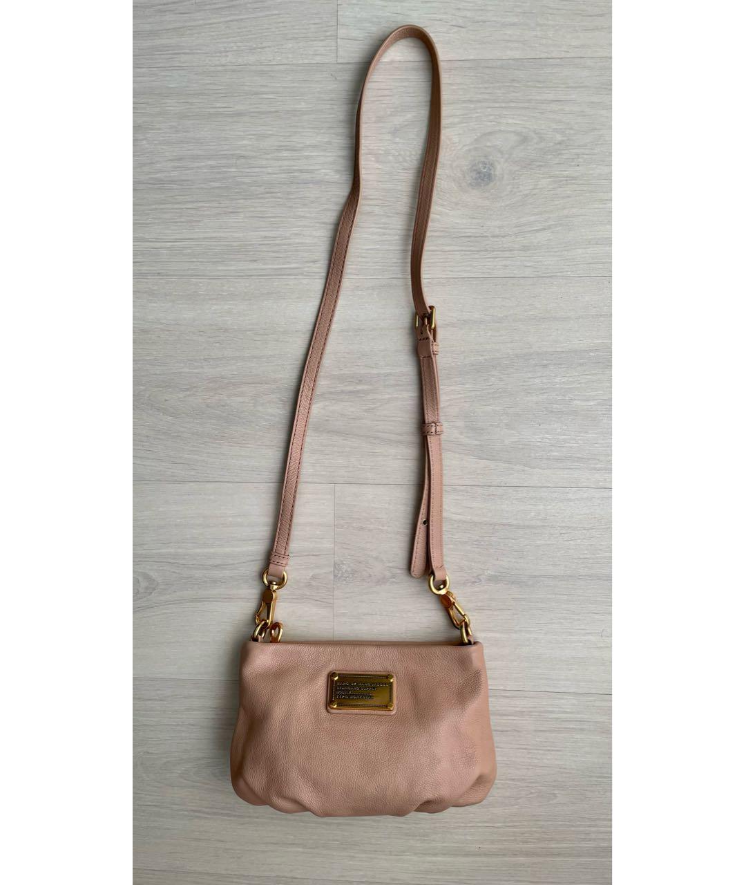 MARC BY MARC JACOBS Бежевая кожаная сумка через плечо, фото 9