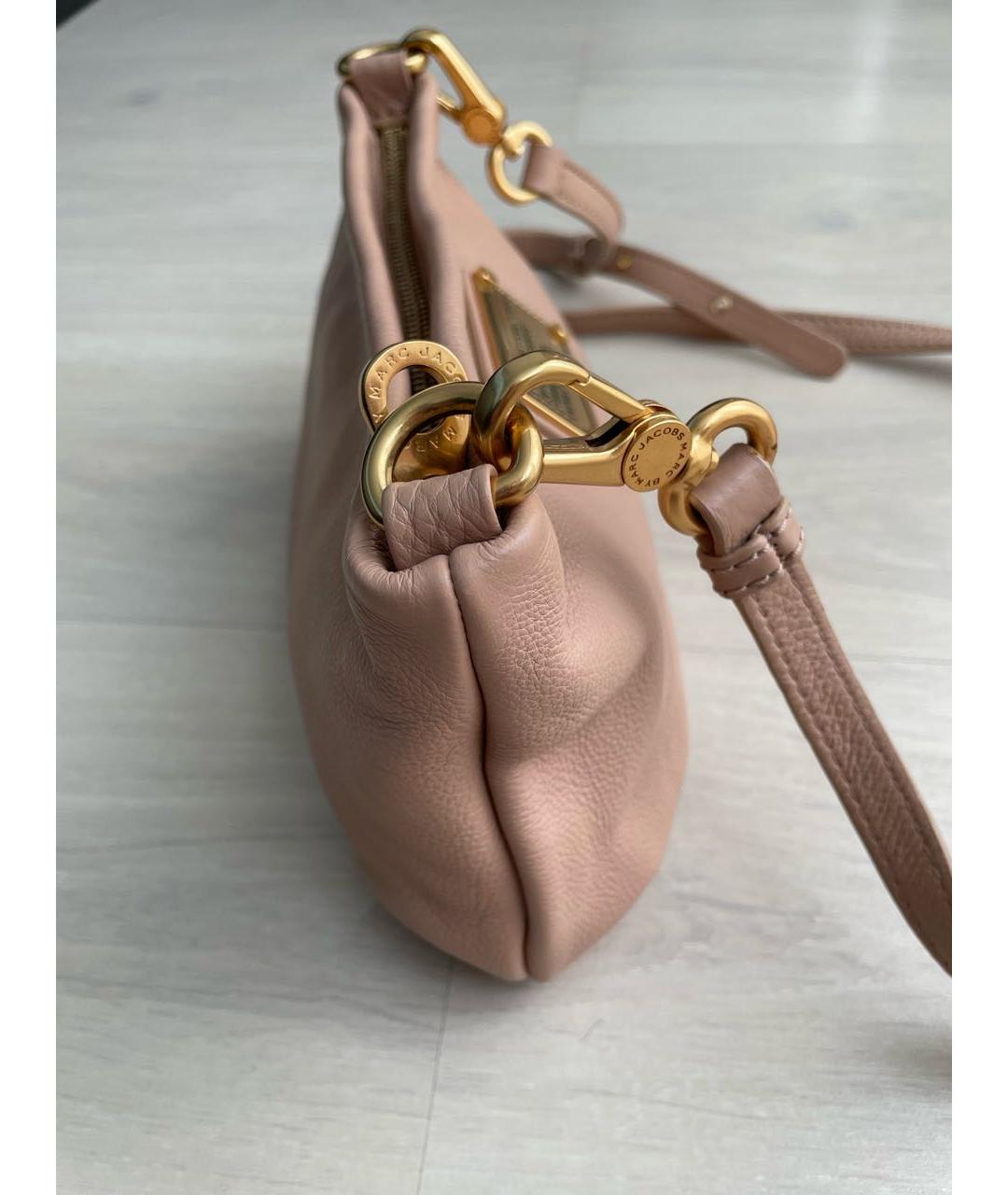 MARC BY MARC JACOBS Бежевая кожаная сумка через плечо, фото 6