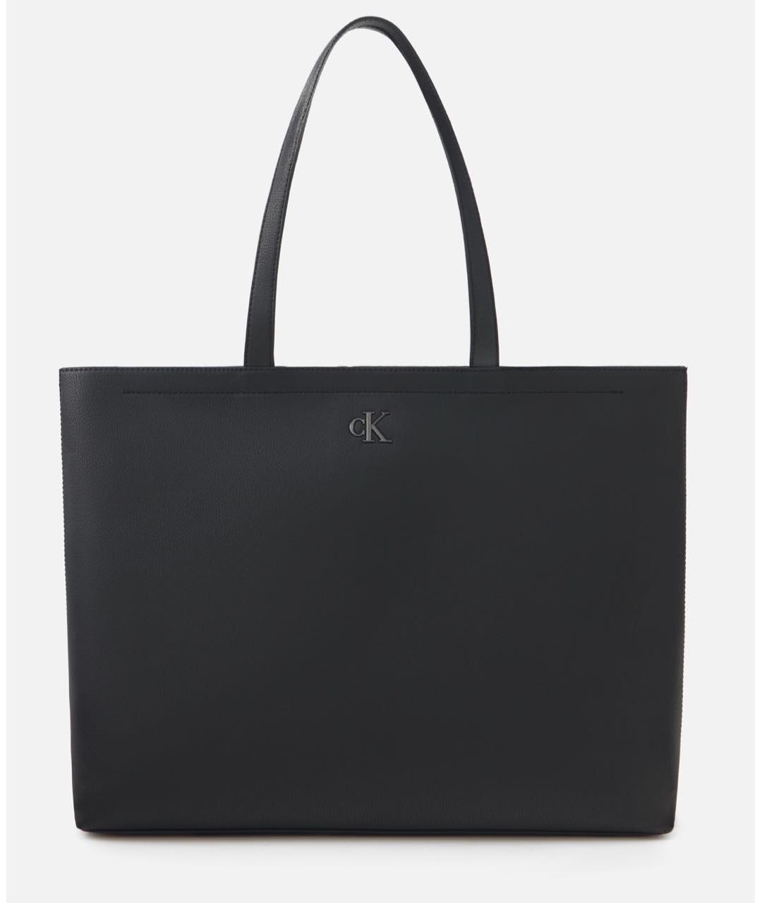 CALVIN KLEIN Черная сумка тоут, фото 4