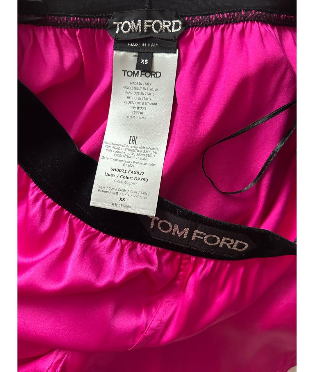TOM FORD Фуксия шелковые шорты, фото 4