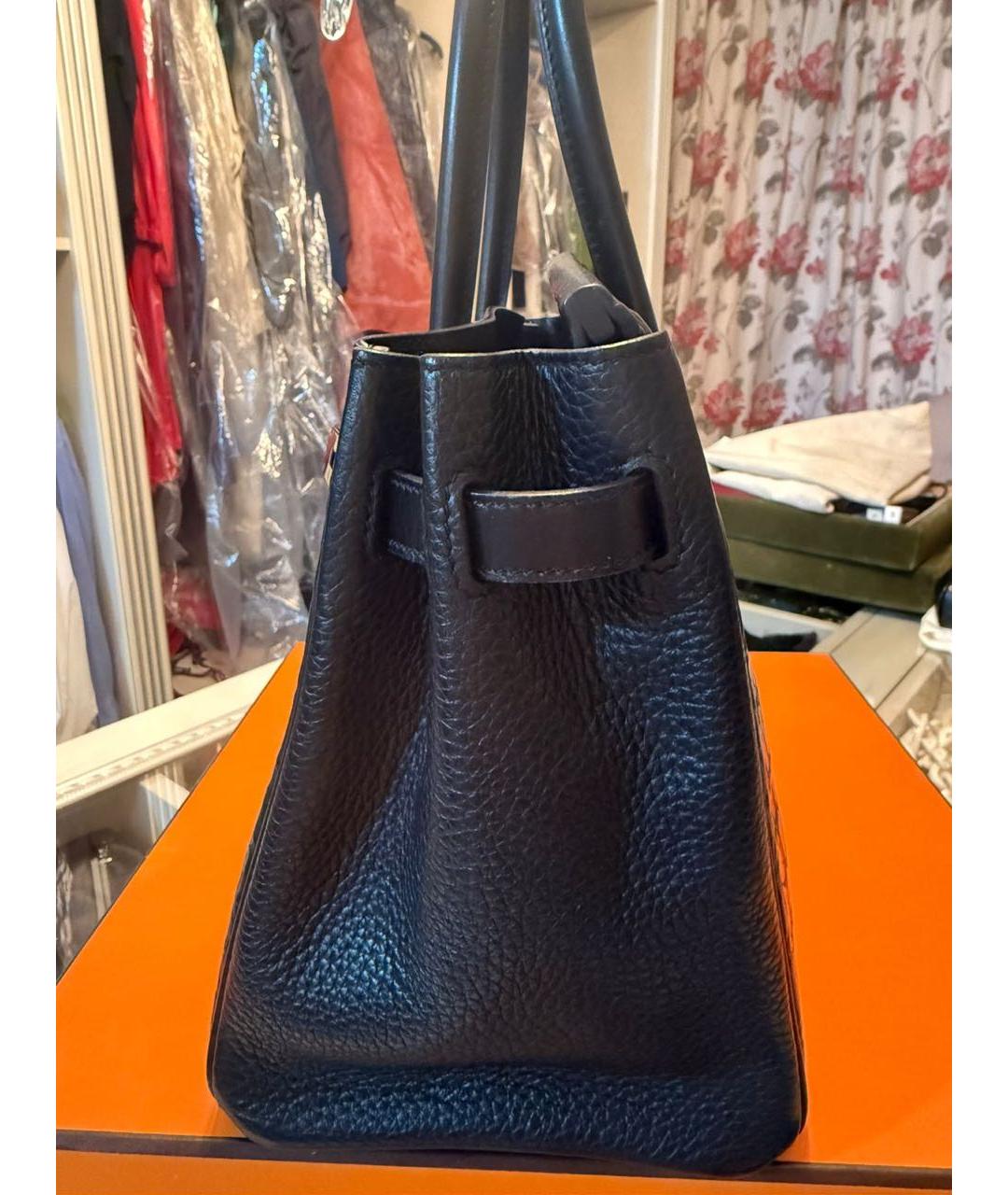 HERMES Черная сумка тоут из экзотической кожи, фото 4