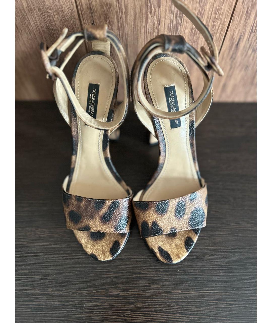 DOLCE&GABBANA Кожаные босоножки, фото 5