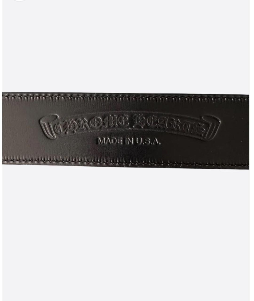 CHROME HEARTS Черный кожаный ремень, фото 3