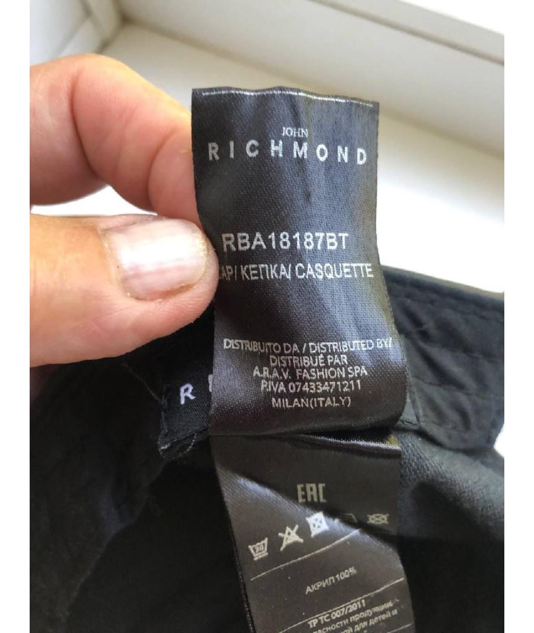 JOHN RICHMOND Черная кепка, фото 4