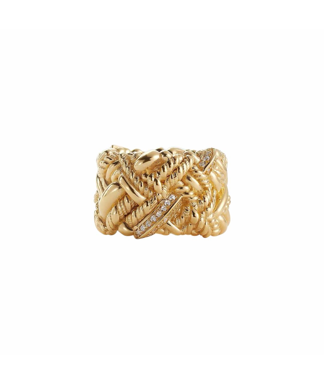 BOTTEGA VENETA Белое кольцо из желтого золота, фото 1
