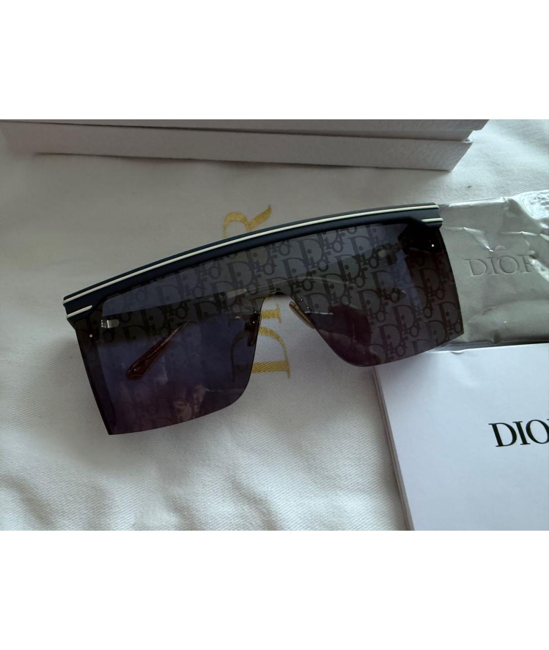 CHRISTIAN DIOR Темно-синие пластиковые солнцезащитные очки, фото 3