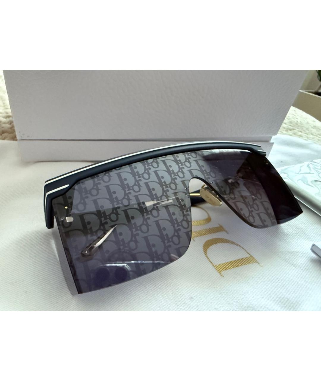 CHRISTIAN DIOR Темно-синие пластиковые солнцезащитные очки, фото 2