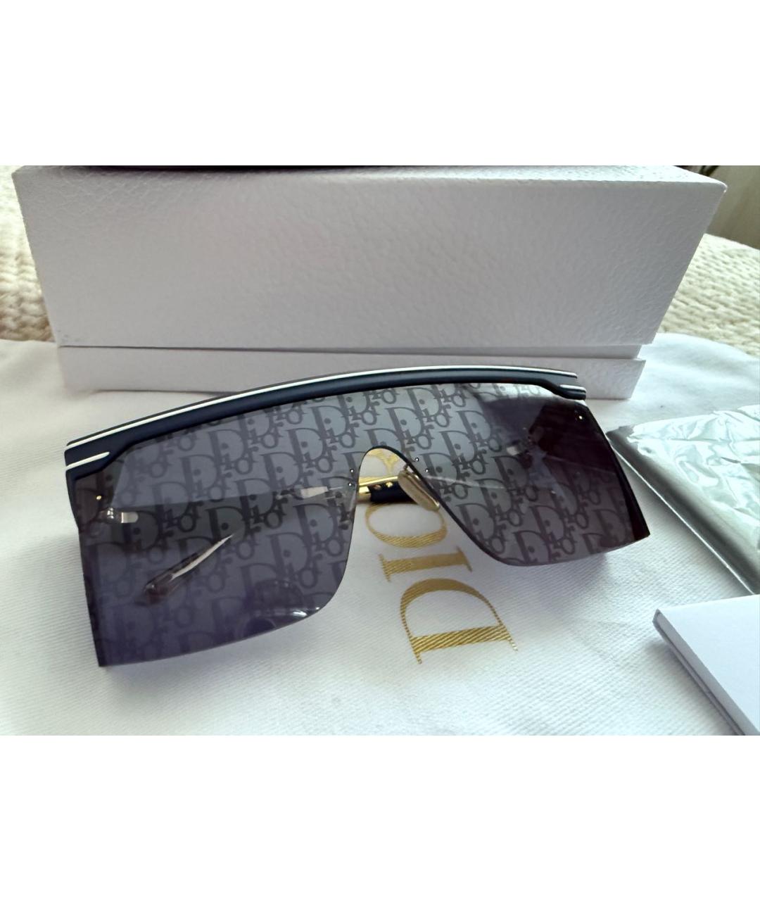 CHRISTIAN DIOR Темно-синие пластиковые солнцезащитные очки, фото 9