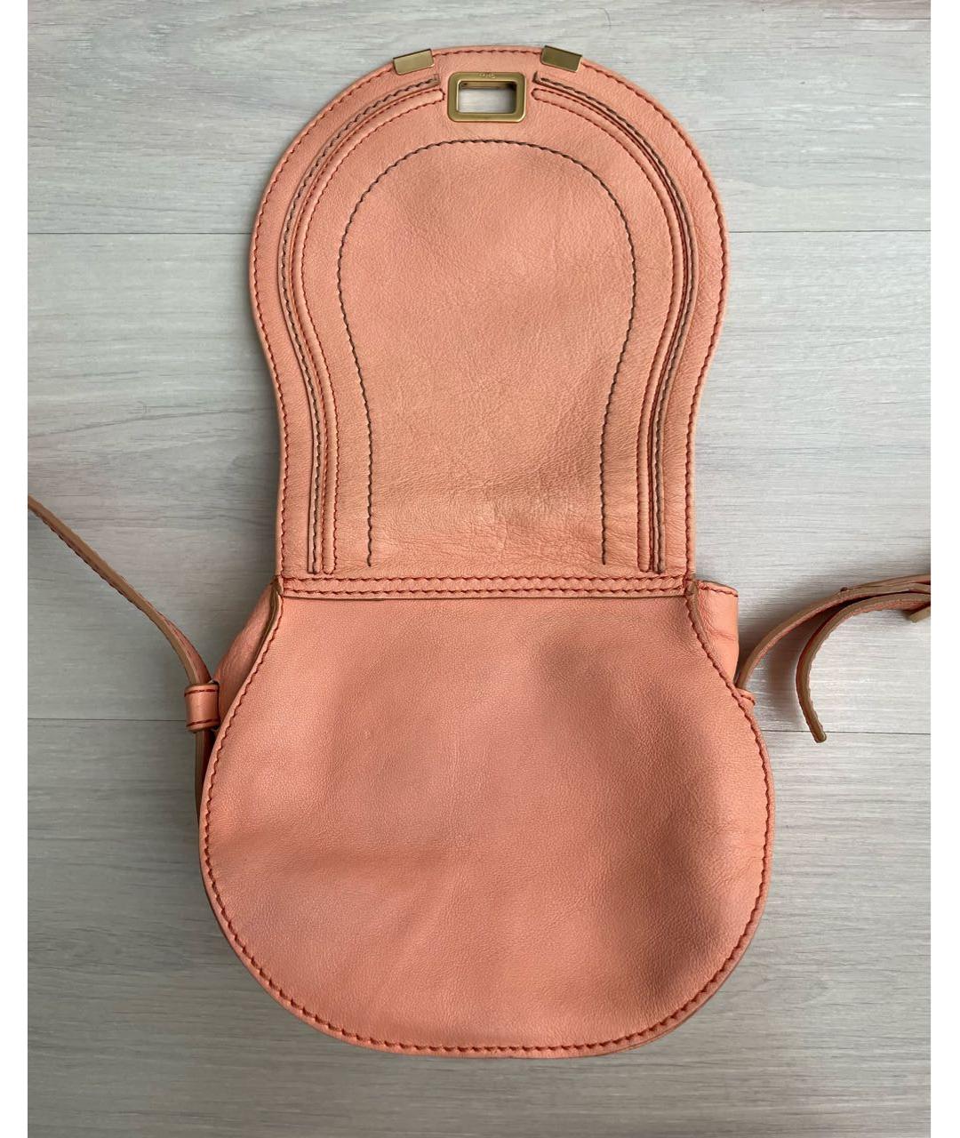 CHLOE Коралловая кожаная сумка через плечо, фото 7