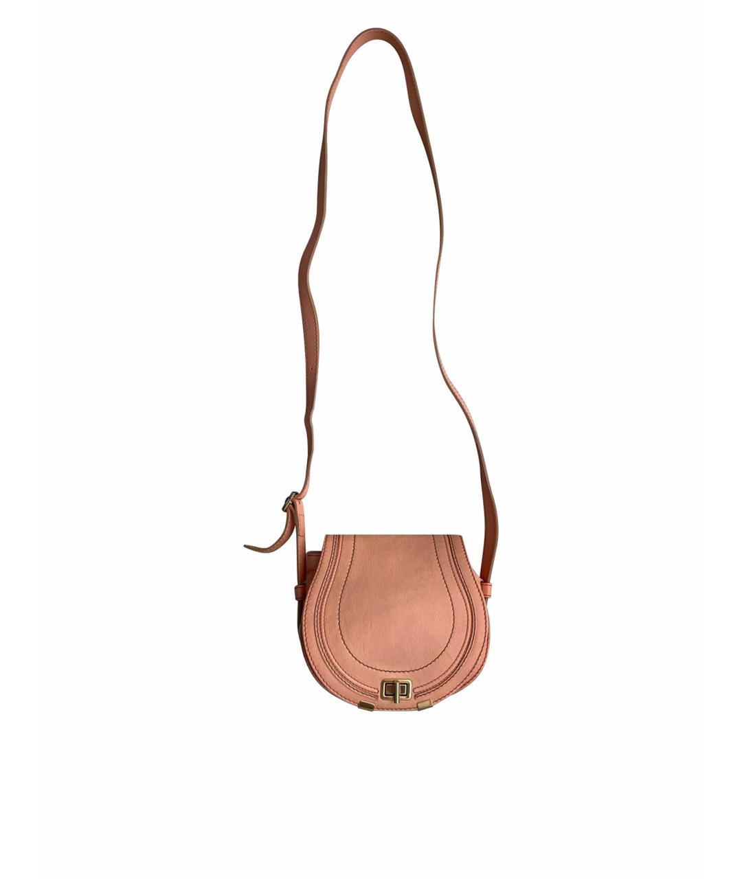 CHLOE Коралловая кожаная сумка через плечо, фото 1