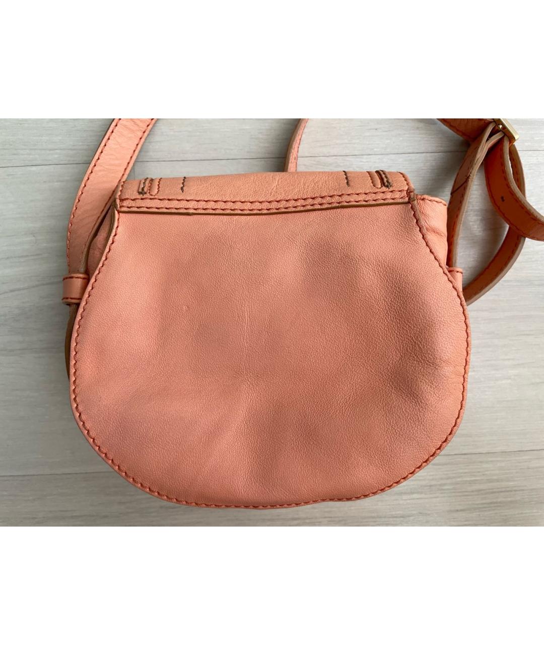 CHLOE Коралловая кожаная сумка через плечо, фото 3
