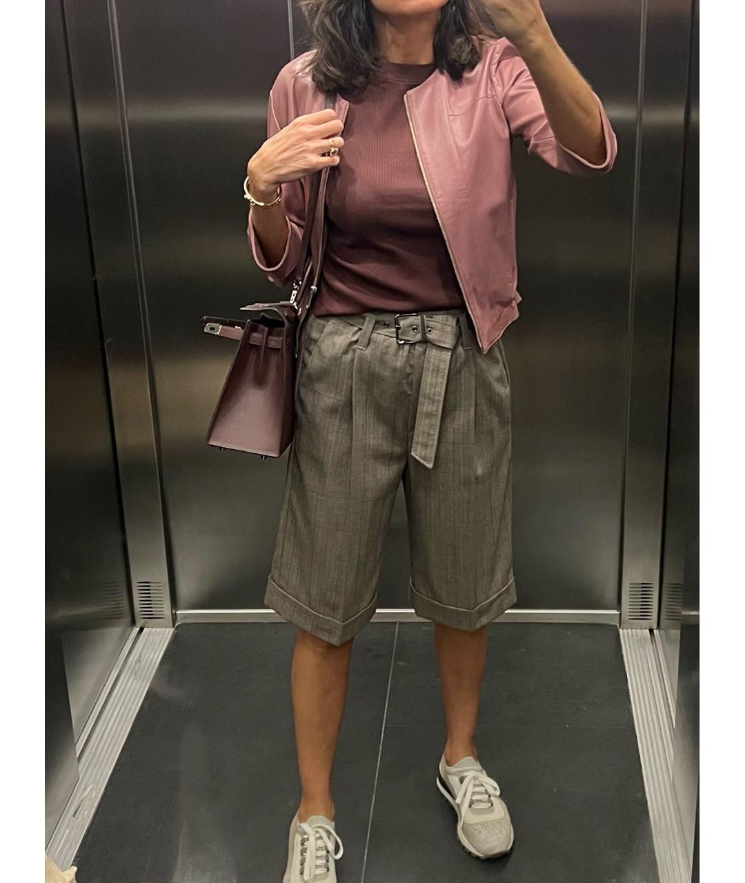 MAX MARA Розовая кожаная куртка, фото 7