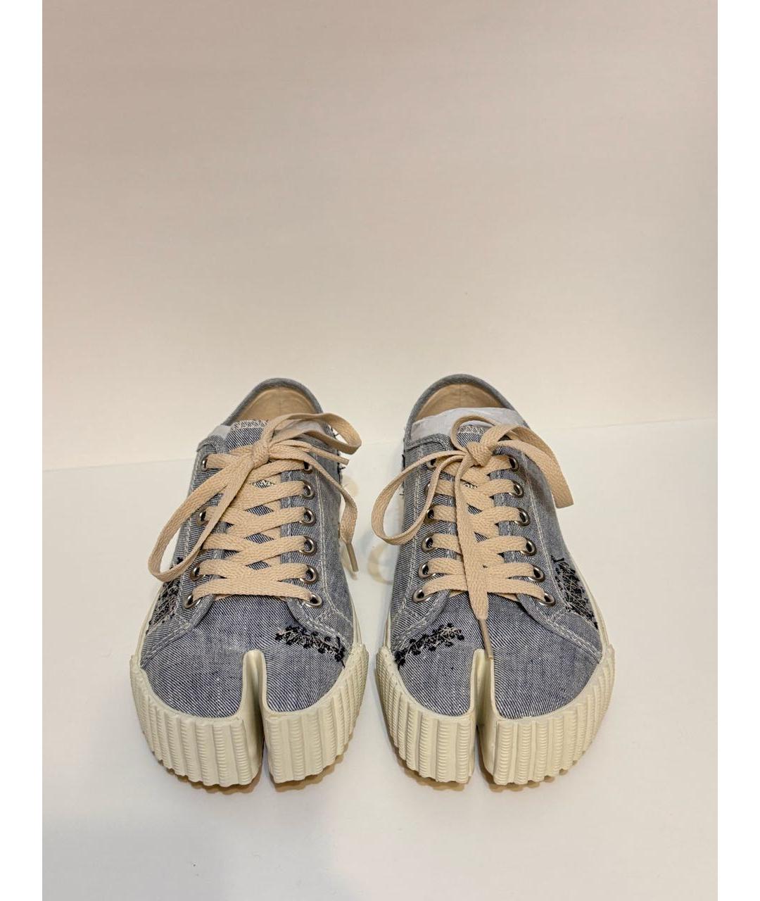 MAISON MARGIELA Голубые текстильные кеды, фото 2