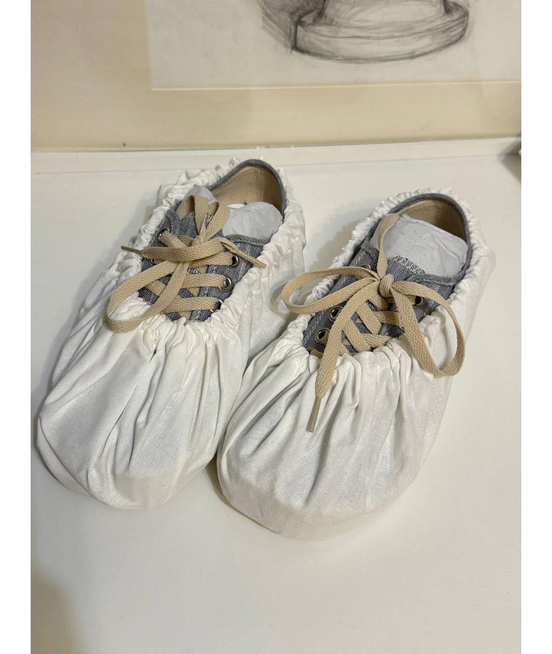 MAISON MARGIELA Голубые текстильные кеды, фото 6