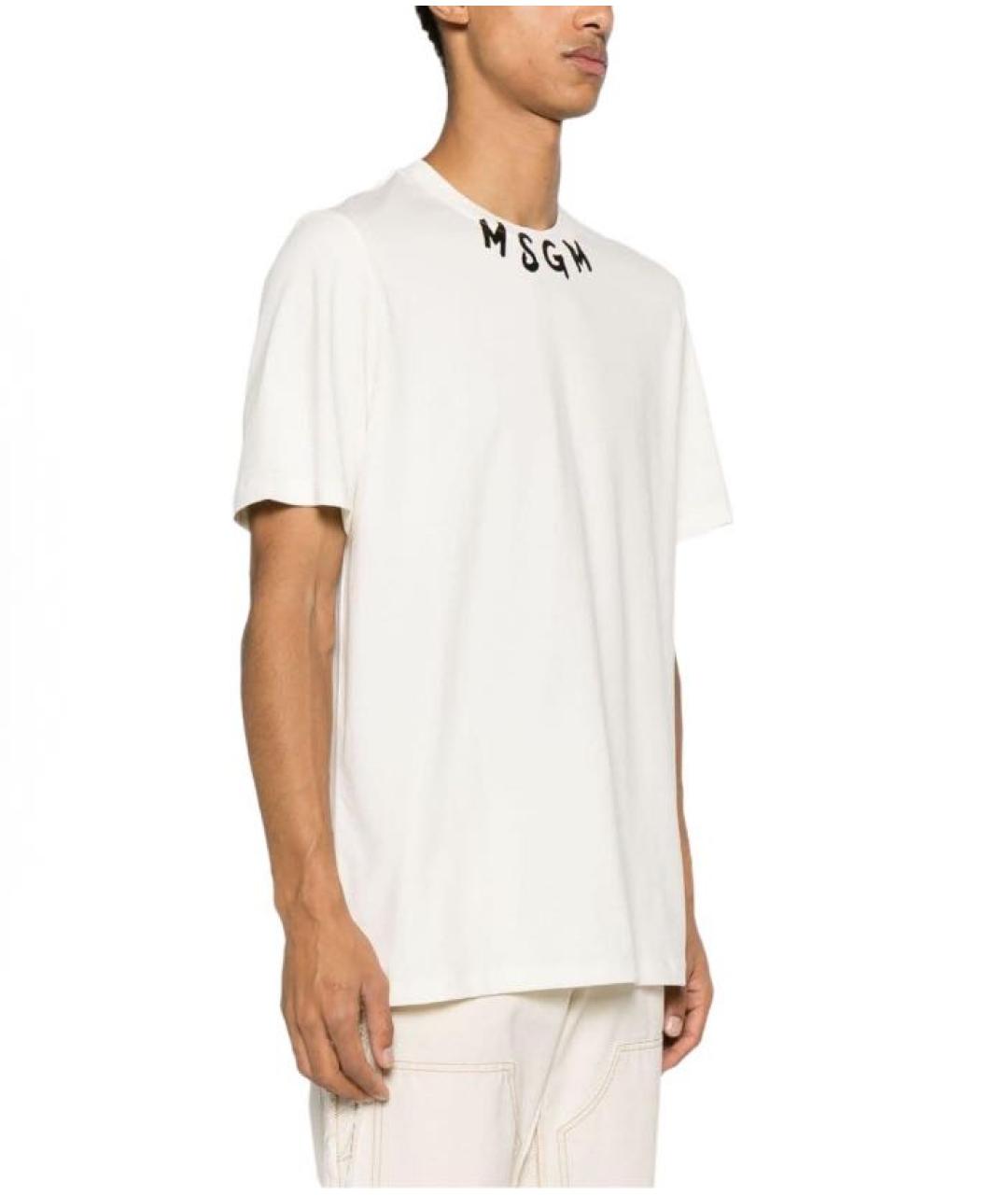 MSGM Белая хлопковая футболка, фото 5