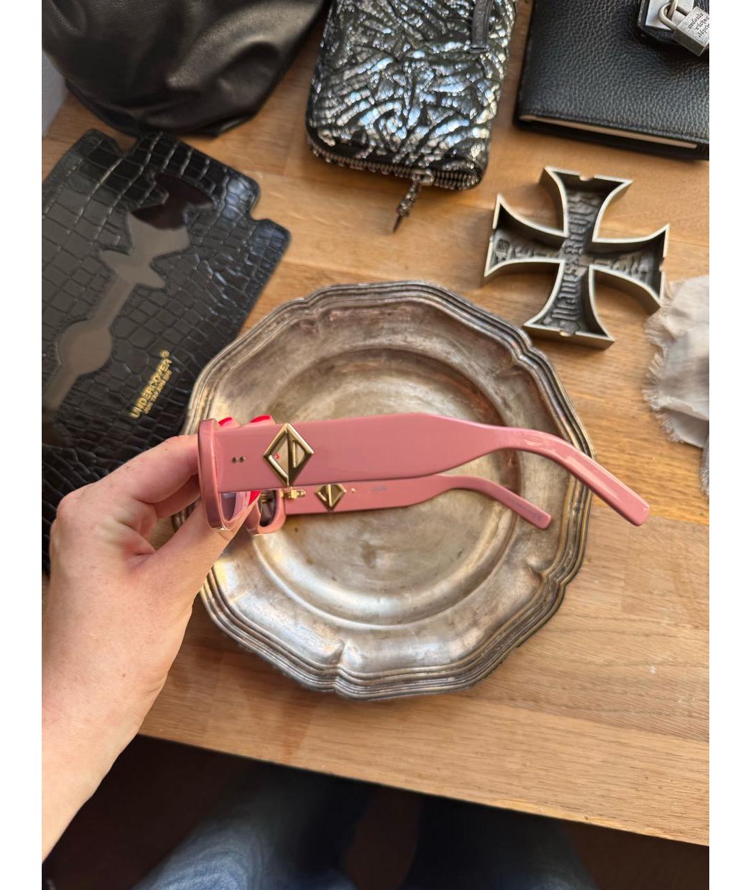 CHRISTIAN DIOR Розовые солнцезащитные очки, фото 2