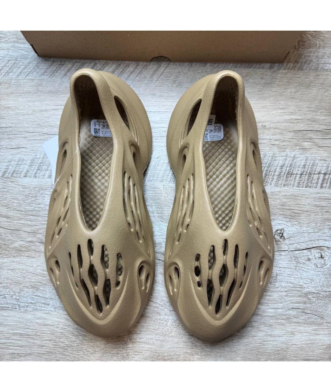 ADIDAS YEEZY Коричневые шлепанцы, фото 6