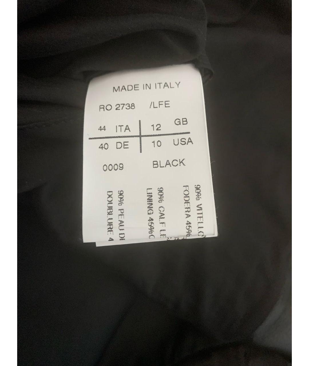 RICK OWENS Черная кожаная куртка, фото 3
