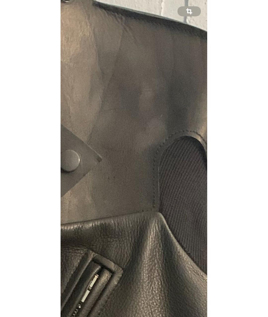 RICK OWENS Черная кожаная куртка, фото 6