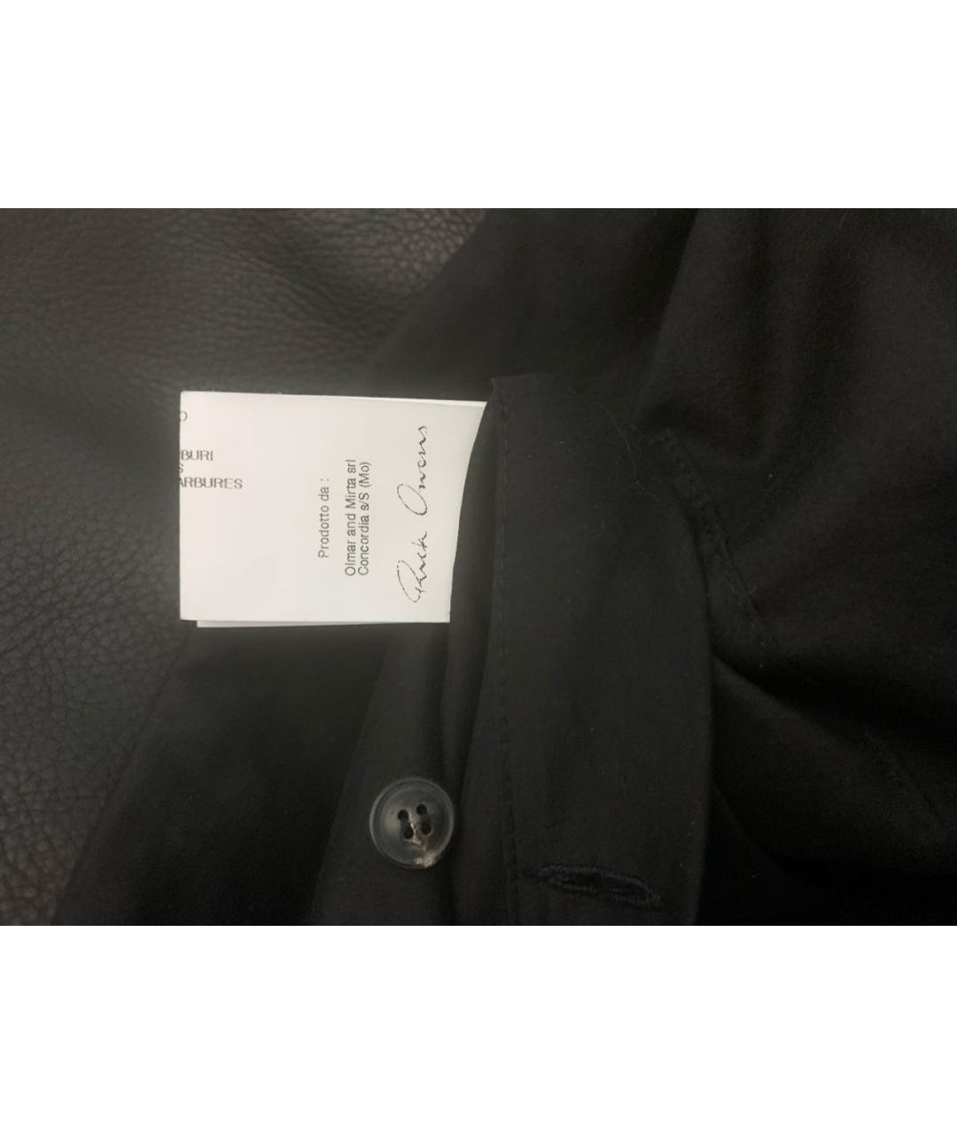 RICK OWENS Черная кожаная куртка, фото 4