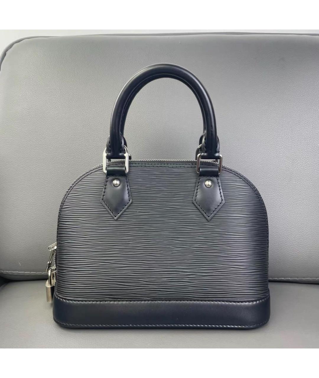 LOUIS VUITTON Черная кожаная сумка через плечо, фото 2