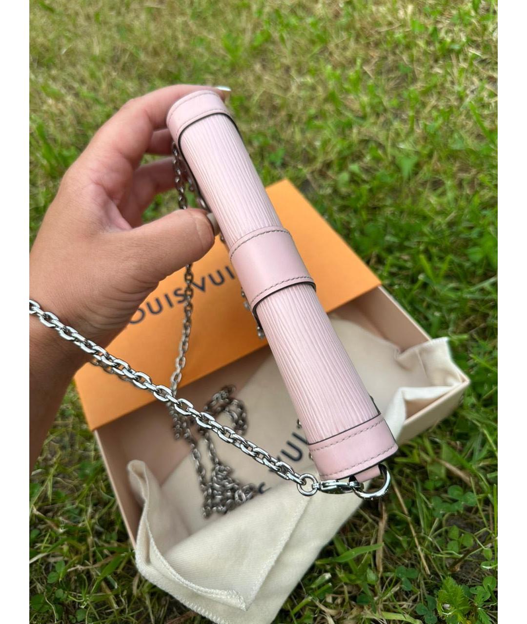 LOUIS VUITTON Розовая кожаная сумка через плечо, фото 7