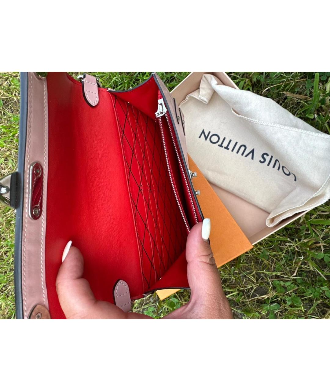 LOUIS VUITTON Розовая кожаная сумка через плечо, фото 4