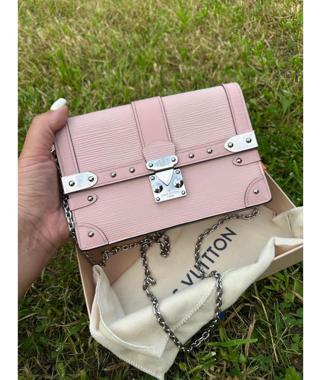 LOUIS VUITTON Розовая кожаная сумка через плечо, фото 9